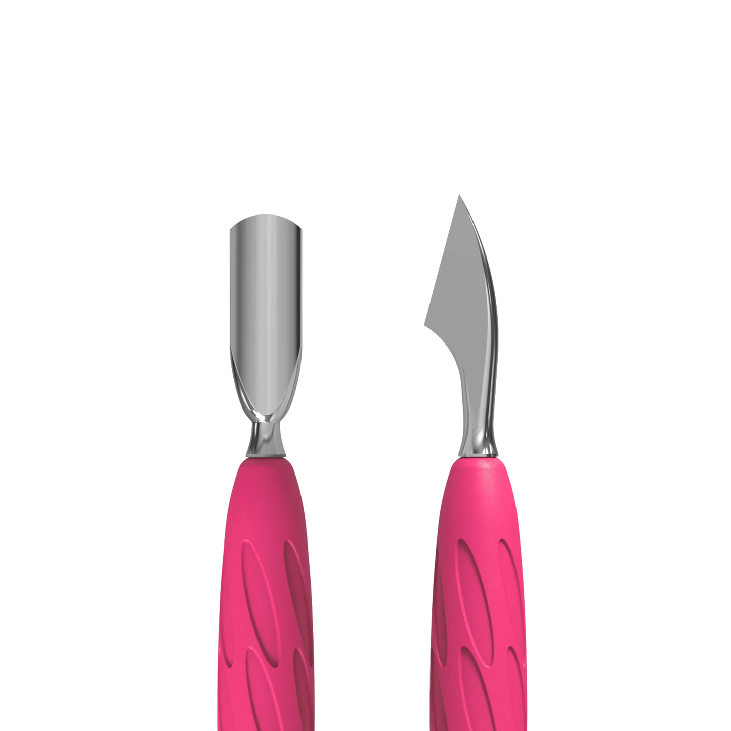 Manicure Pusher With Silicone Handle "Gummy" UNIQ 10 TYPE 3 (Narrow Rounded Pusher + Hatchet) -PQ-10/3