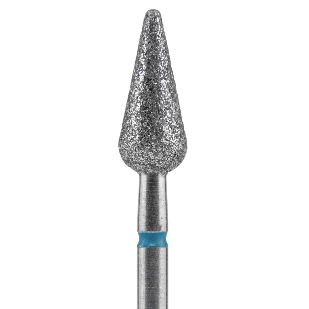 Diamond Nail Drill Bit, "Pointed Pear", Blue, EXPERT Head Diameter 5/12 mm -FA100B050/12