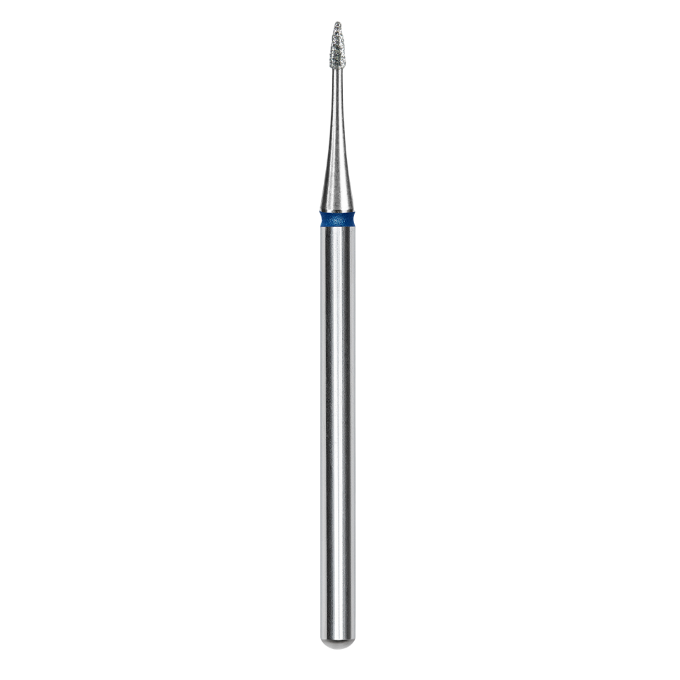 Diamond Nail Drill Bit, "Flame" Mini, Blue, EXPERT Head Diameter 1/3 mm -FA12B010/3