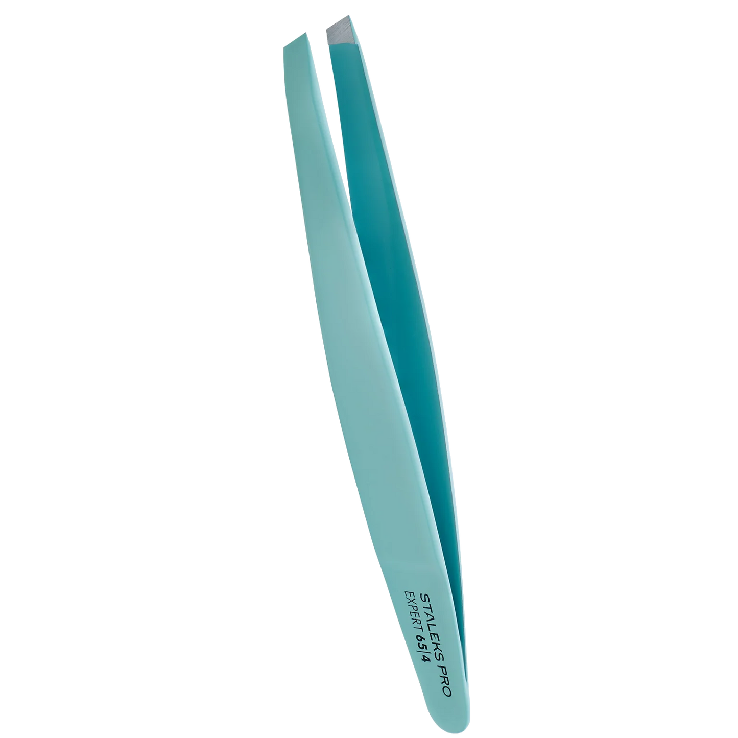 Eyebrow tweezers PRO EXPERT 65 TYPE 4 (slant) blue color -TE-65/4