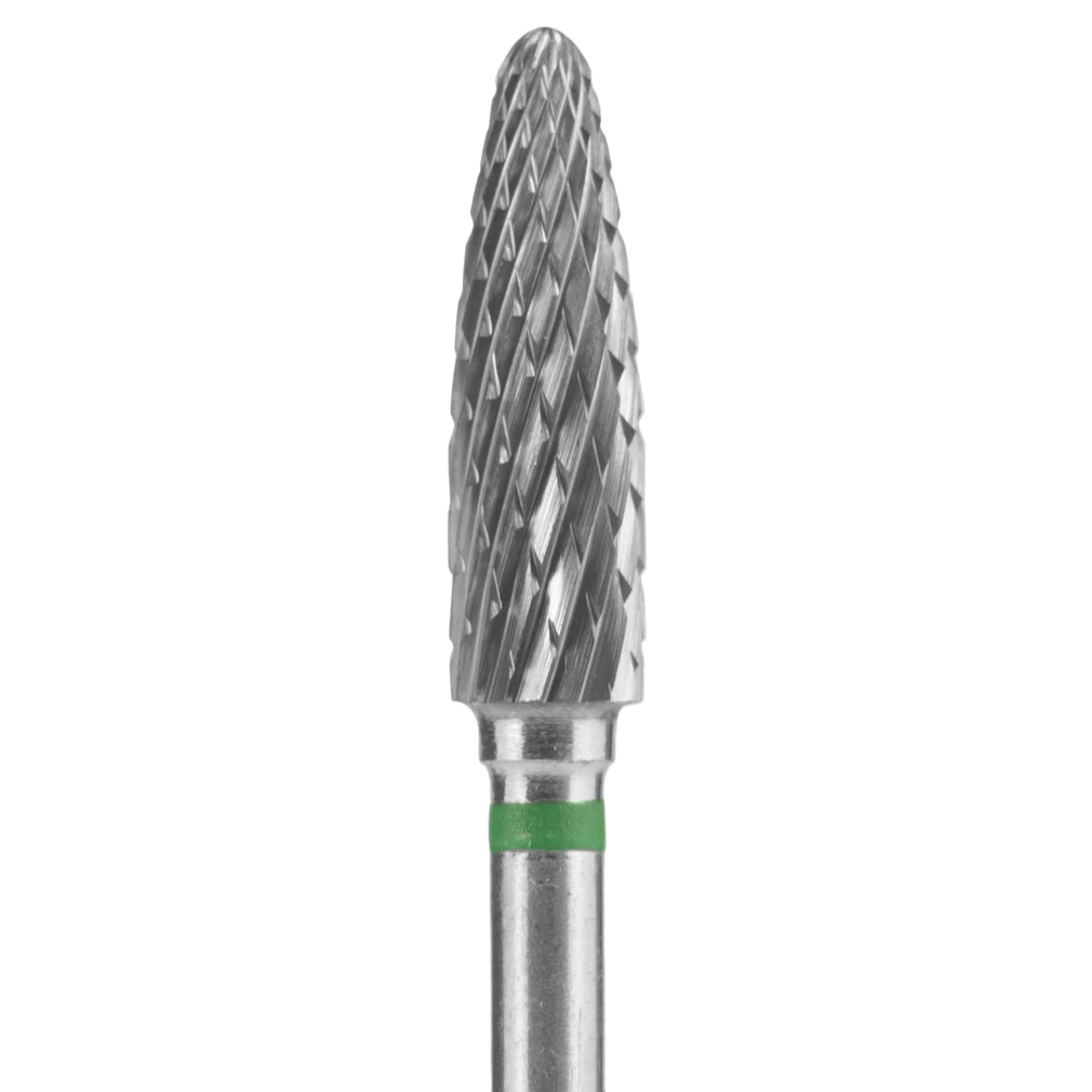 Carbide nail drill bit, "corn", green, head diameter 4 mm / working part 14 mm (#207) -FT90G040/14