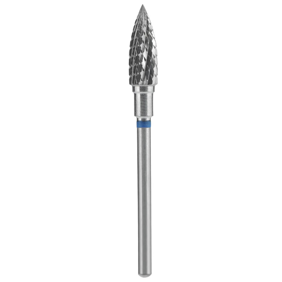 Carbide nail drill bit, "flame", blue, head diameter 5 mm / working part 13,5 mm (#210) - FT10B050/13.5