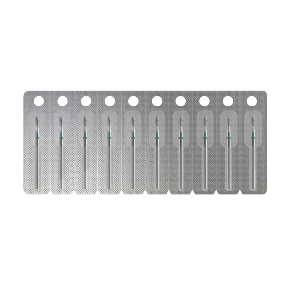 Diamond Nail Drill Bit, "Match", Green, EXPERT Head Diameter 2.3/5 mm -FA120G023/5
