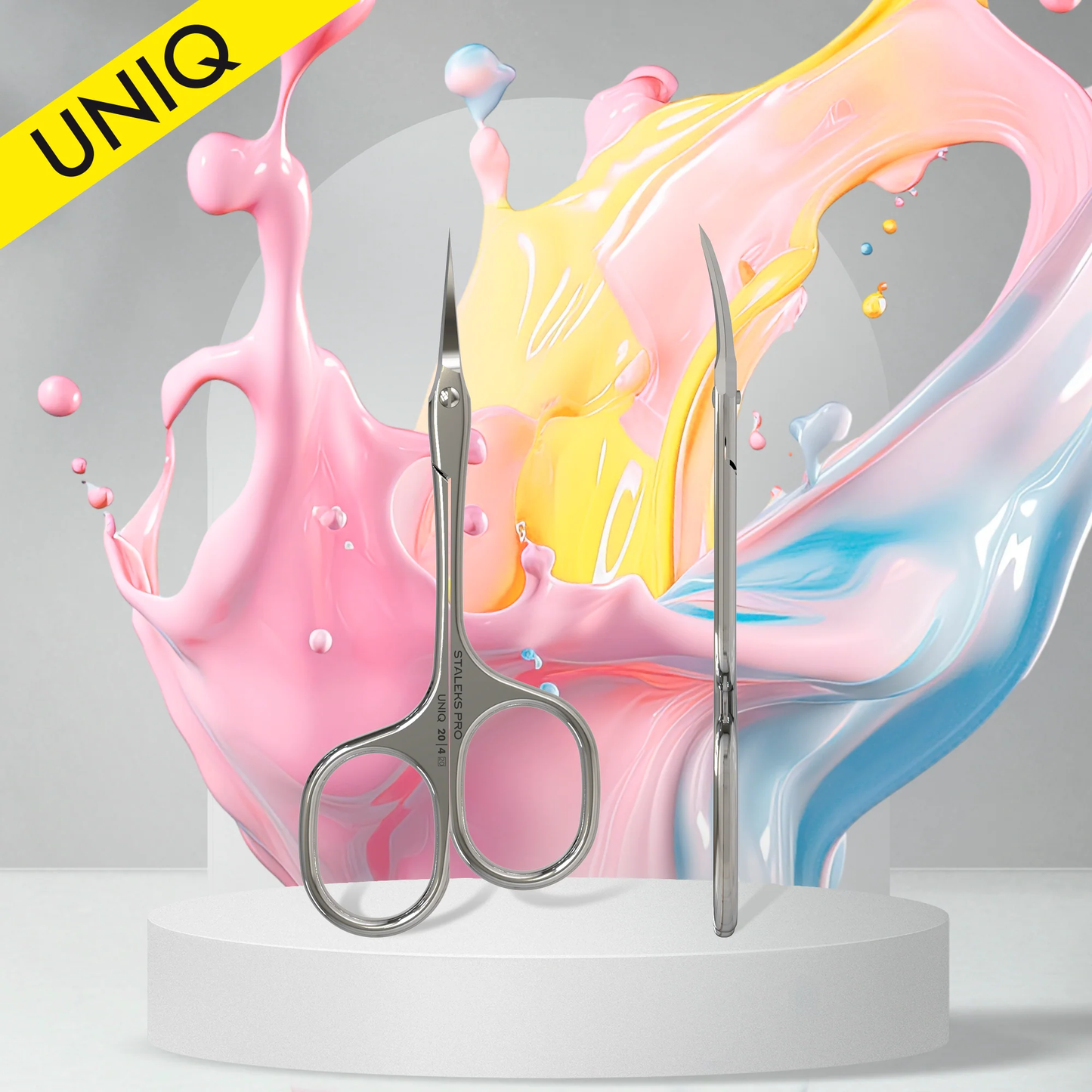Professional Cuticle Scissors "Asymmetric" UNIQ 20 TYPE 4 -SQ-20/4