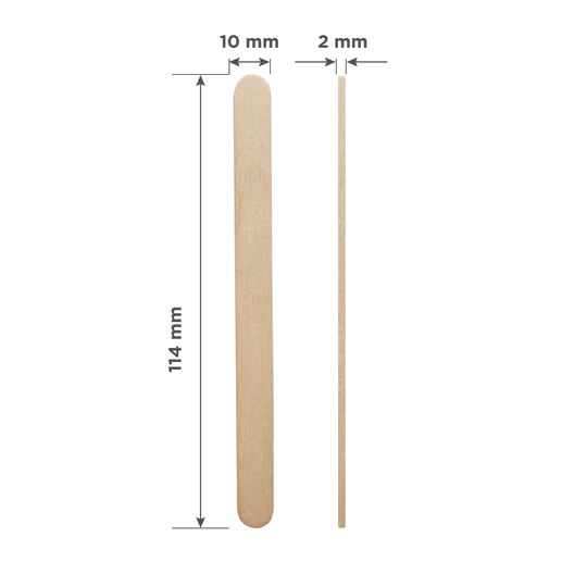 Wooden wax applicator stick №3 114×10 mm, Staleks Pro Expert 30 (100 pcs) - DSW-30