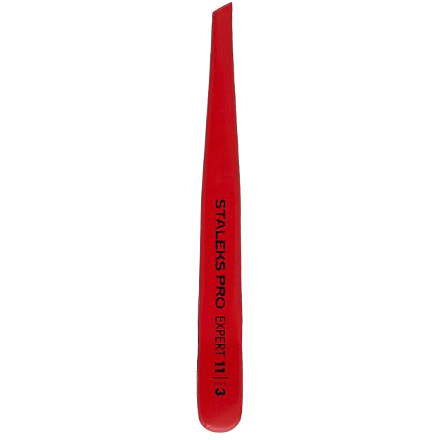 Eyebrow tweezers EXPERT 11 TYPE 3 (wide slant) red colour - TE-11/3R