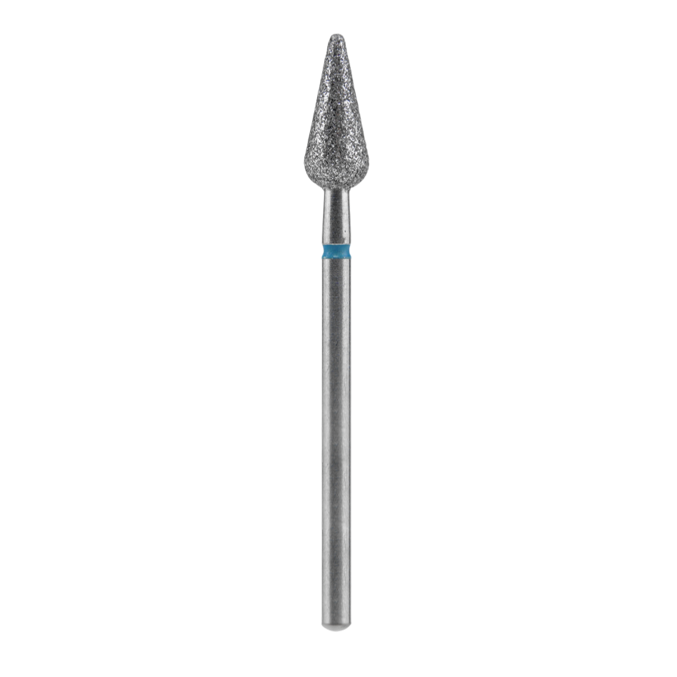 Diamond Nail Drill Bit, "Pointed Pear", Blue, EXPERT Head Diameter 5/12 mm -FA100B050/12
