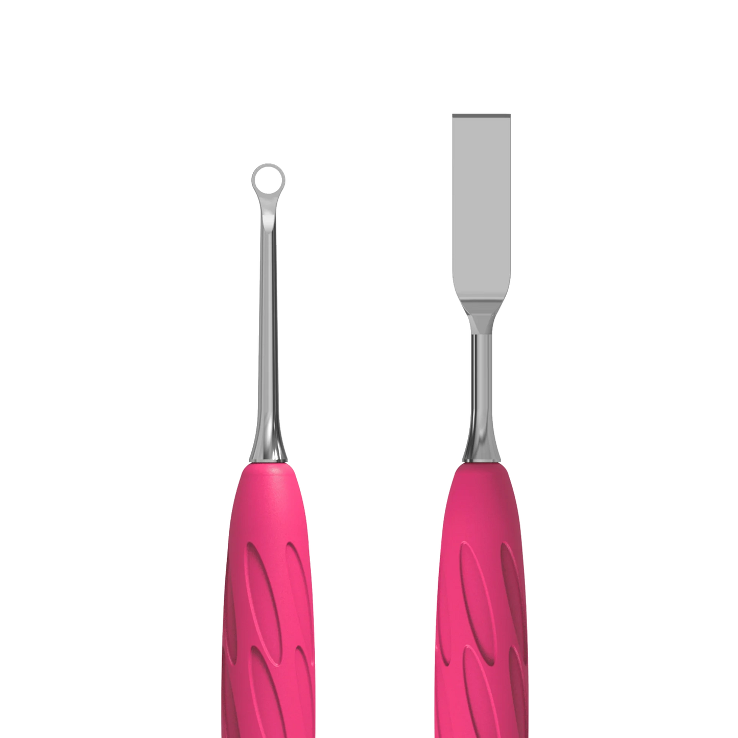 Manicure Pusher With Silicone Handle "Gummy" UNIQ 11 TYPE 1 (Flat Straight Pusher + Ring) PQ-11/1