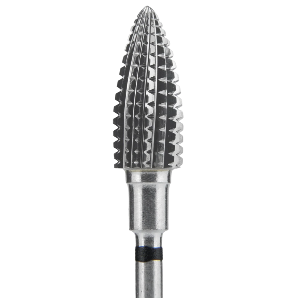 Carbide nail drill bit, "pine cone", black hard, head diameter 6 mm / working part 14 mm (#211)-FT110H060/14