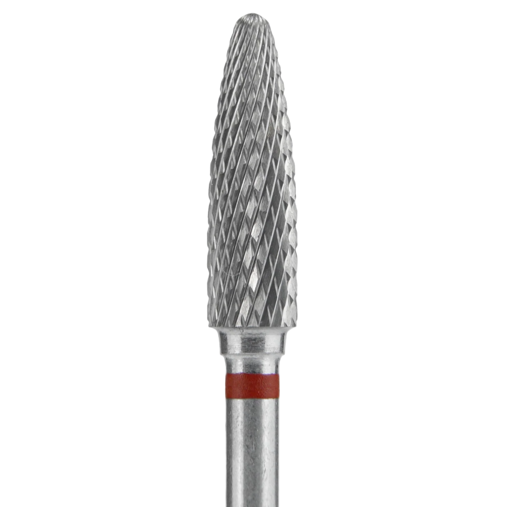 Carbide nail drill bit, "corn", red, head diameter 4 mm / working part 14 mm (#208) -FT90R040/14