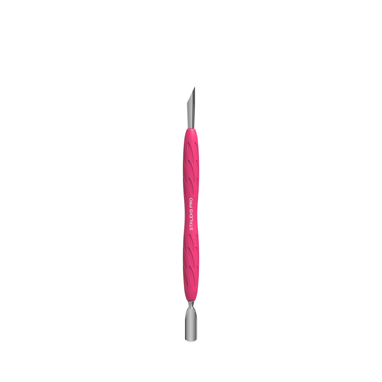 Manicure Pusher With Silicone Handle "Gummy" UNIQ 10 TYPE 2 (Narrow Rounded Pusher + Slanted Pusher) -PQ-10/2