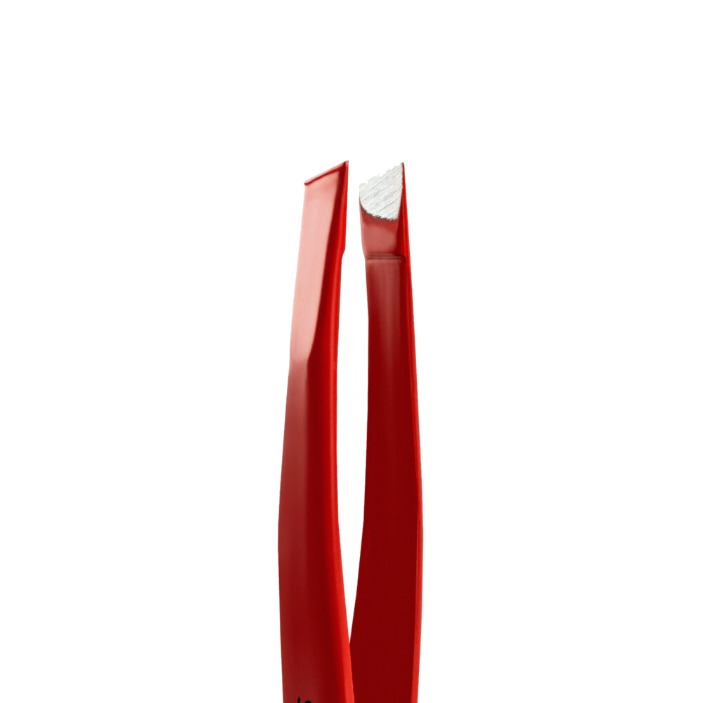 Eyebrow tweezers EXPERT 11 TYPE 3 (wide slant) red colour - TE-11/3R