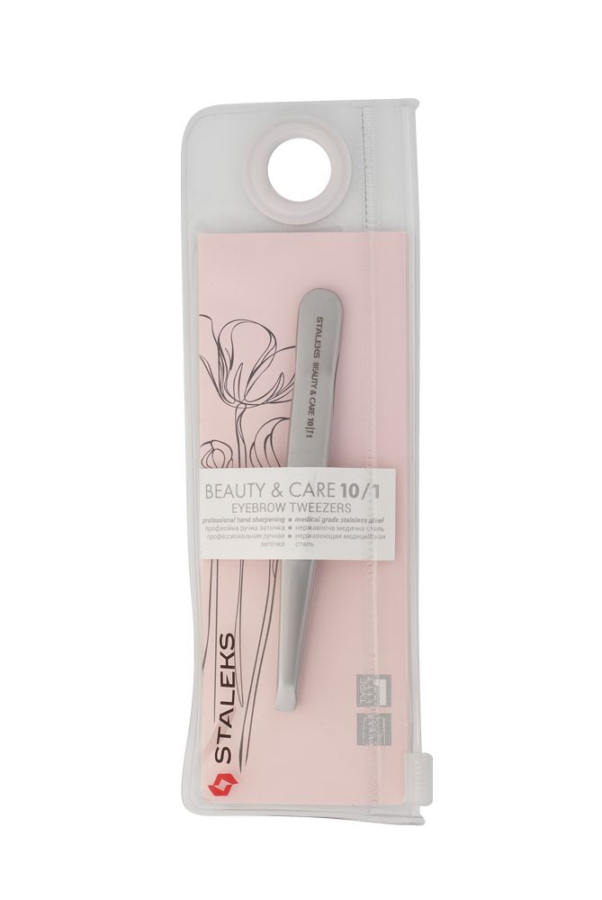 Eyebrow tweezers BEAUTY & CARE 10 TYPE 1 (wide straight) TBC-10/1