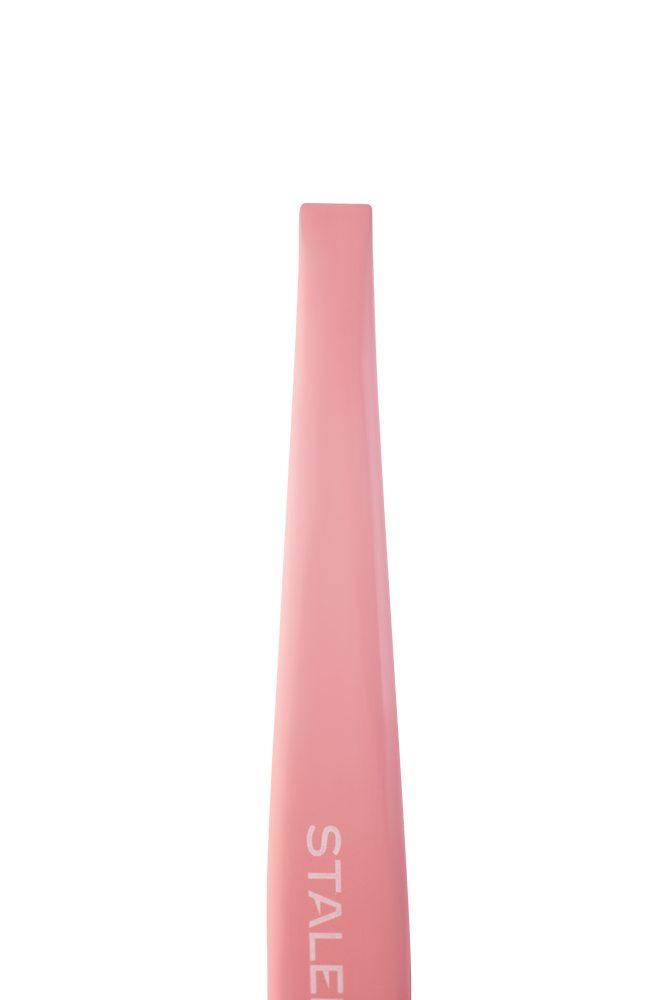 Eyebrow tweezers BEAUTY & CARE 11 TYPE 3 (wide slant), pink color TBC-11/3