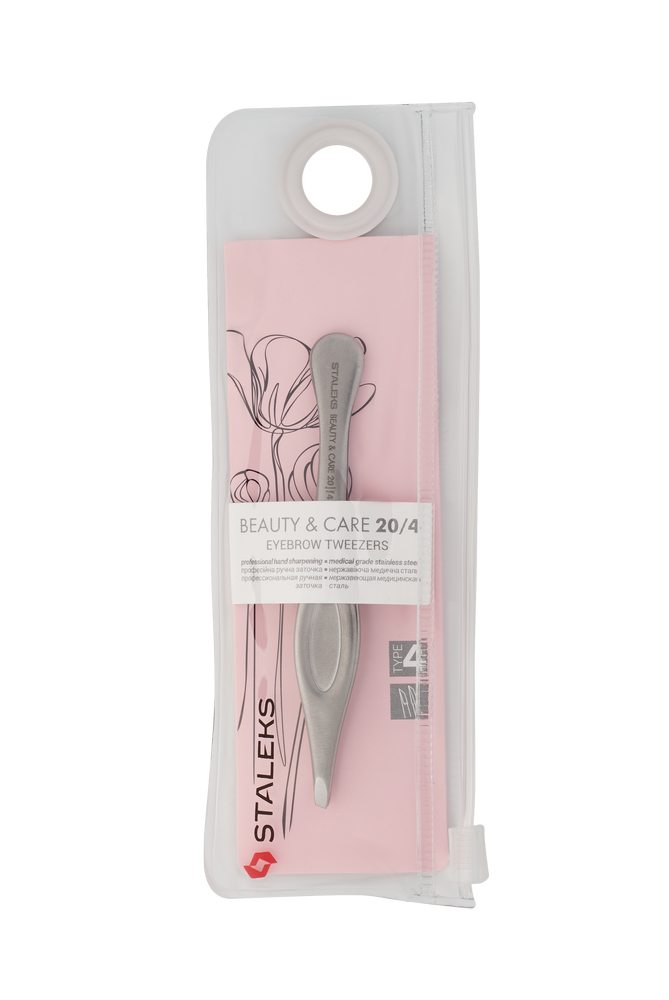 Eyebrow tweezers BEAUTY & CARE 20 TYPE 4 (slant)- TBC-20/4