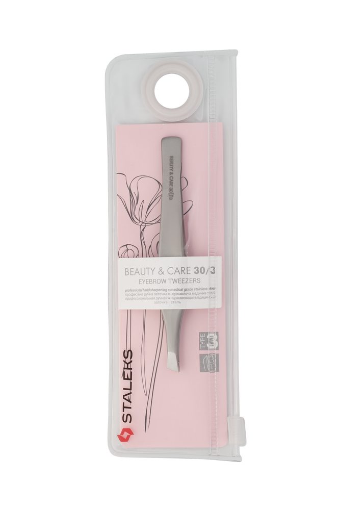 Eyebrow tweezers BEAUTY & CARE 30 TYPE 3 (wide slant)- TBC-30/3