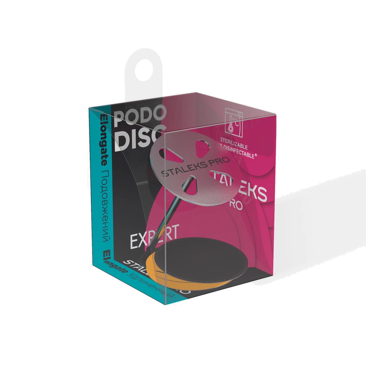 Long leg pedicure disc PODODISC STALEKS PRO and set of disposable file 180 grit 5 pc -PDLset