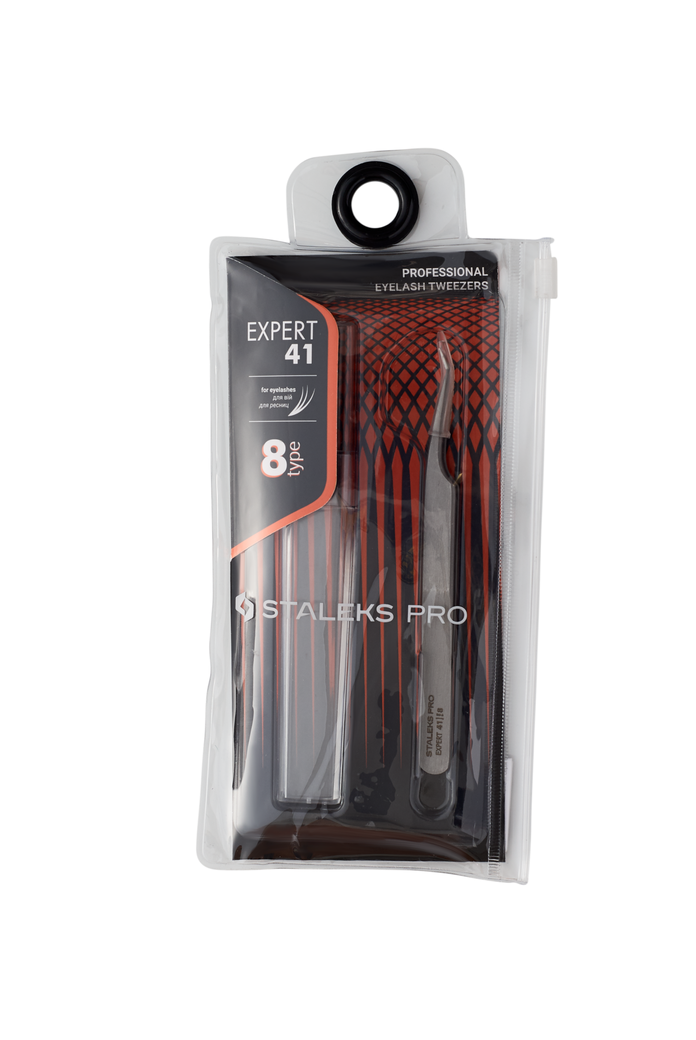Professional eyelash tweezers EXPERT 41 TYPE 8 (Mini L,70′) TE-41/8