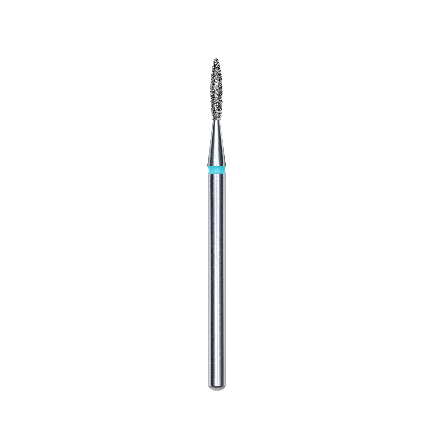 Diamond nail drill bit, "flame" , blue, head diameter 1.6 mm/ working part 8 mm -FA11B016/8