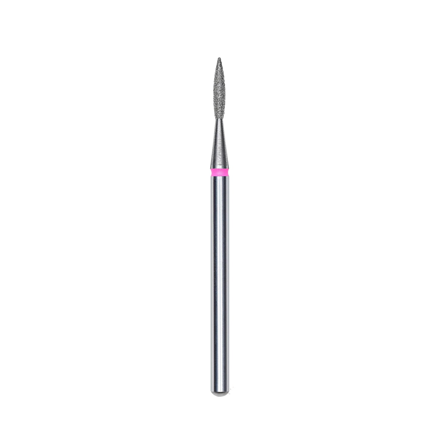 Diamond nail drill bit, "flame" , red, head diameter 1.6 mm/ working part 8 mm -FA11R016/8