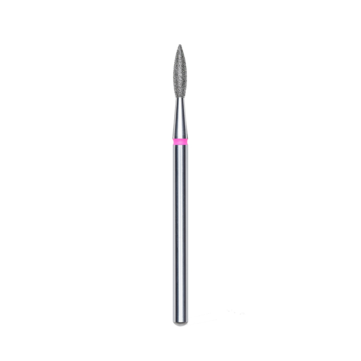 Diamond nail drill bit, "flame" , red, head diameter 2.1 mm/ working part 8 mm -FA11R021/8