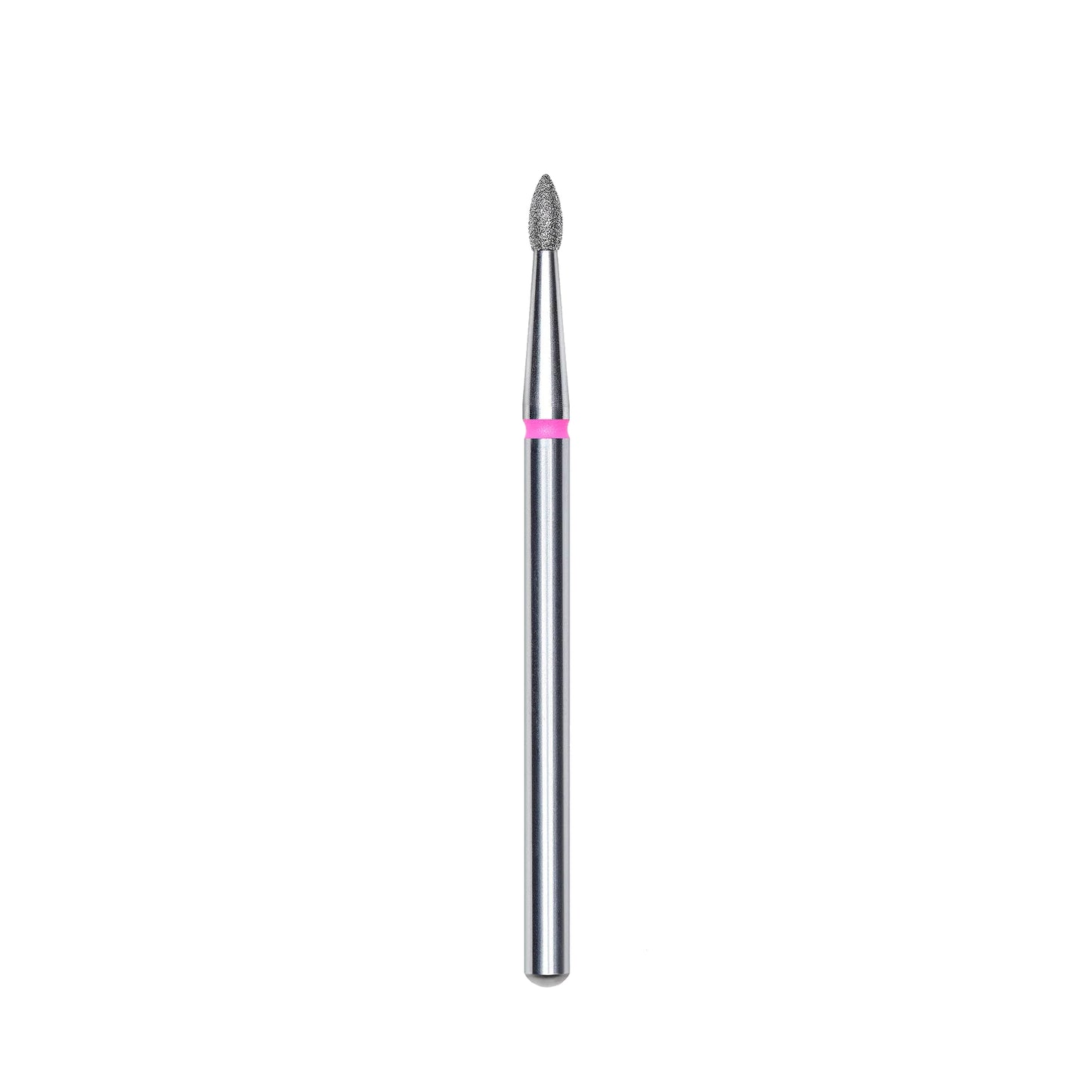 Diamond nail drill bit, pointed "bud" , red, head diameter 1.8 mm/ working part 4 mm -FA60R018/4