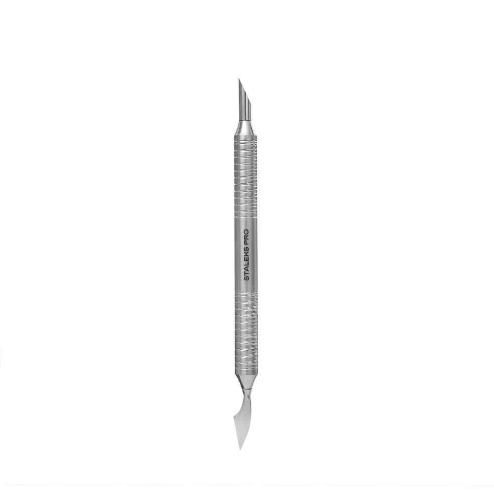 Hollow manicure pusher EXPERT 100 TYPE 1 (slanted pusher and cleaner) -PE-100/1