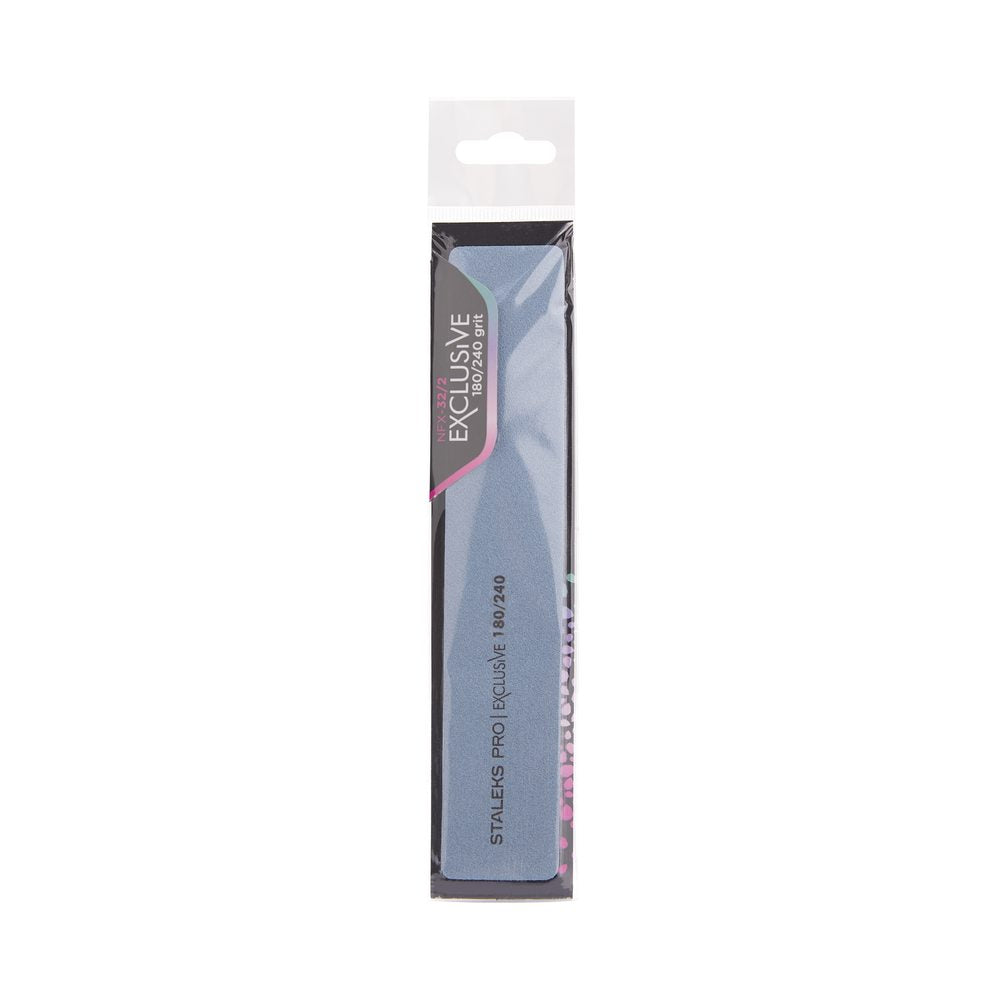 Mineral broad straight nail file EXCLUSIVE 180/240 grit -NFX-32/2