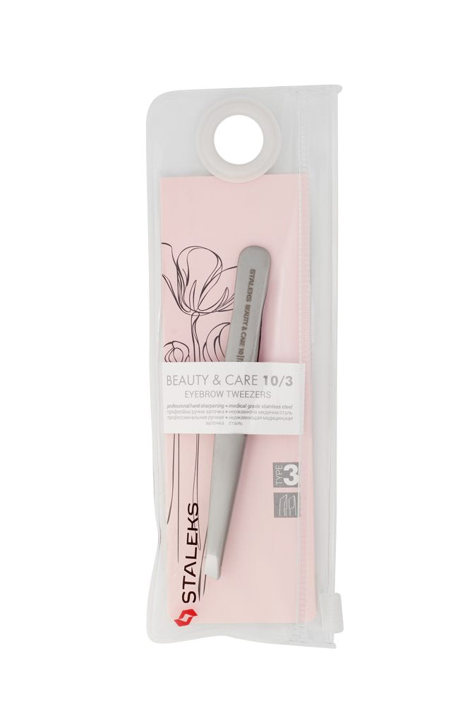 Eyebrow tweezers BEAUTY & CARE 10 TYPE 3 (wide slant) TBC-10/3