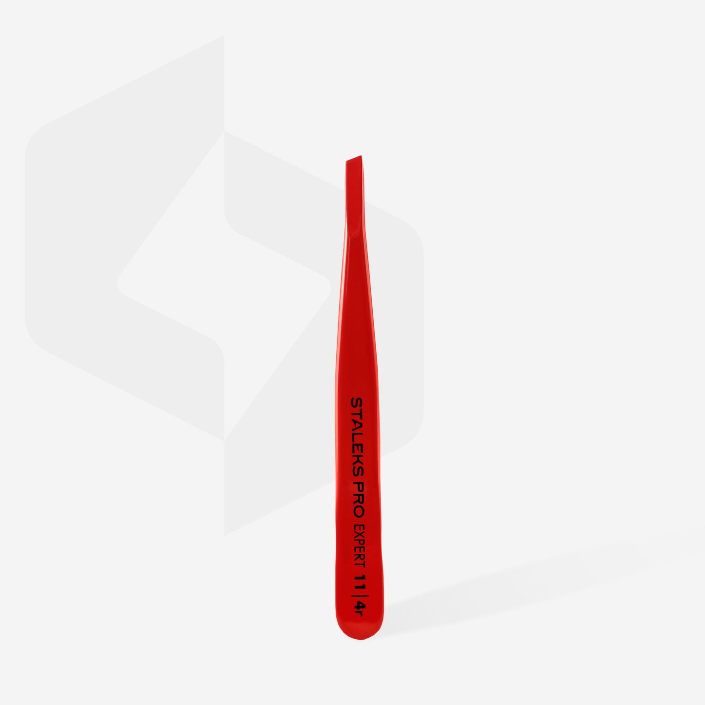 Eyebrow tweezers EXPERT 11 TYPE 4 (slant) red color- TE-11/4r
