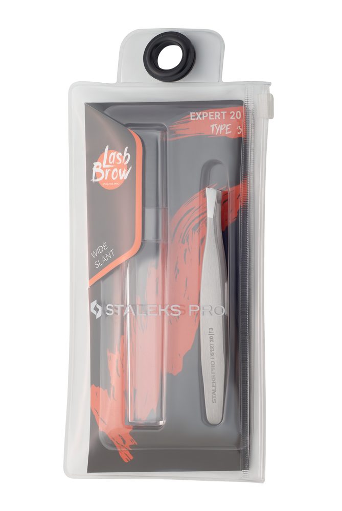Eyebrow tweezers EXPERT 20 TYPE 3 (wide slant)- TE-20/3