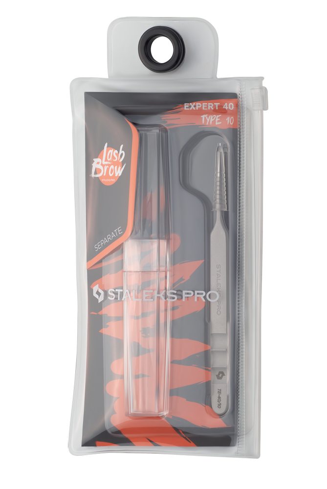 Professional eyelash tweezers EXPERT 40 TYPE 10 (straight)- TE-40/10
