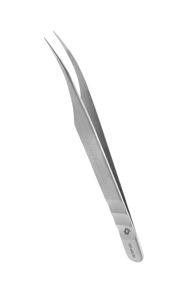 Professional eyelash tweezers EXPERT 40 TYPE 11 (curved)- TE-40/11