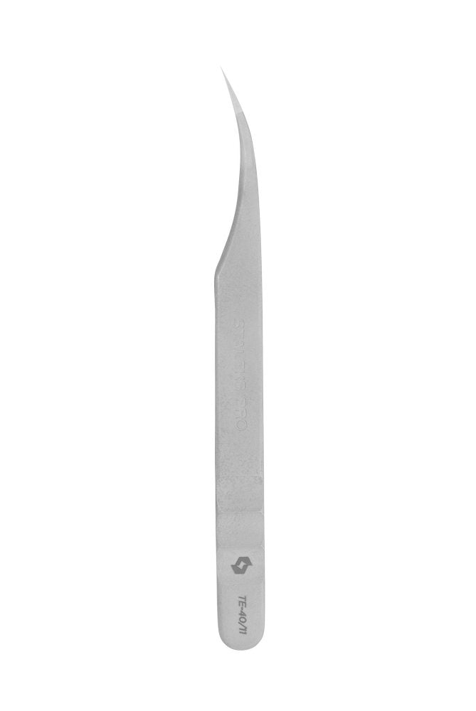 Professional eyelash tweezers EXPERT 40 TYPE 11 (curved)- TE-40/11
