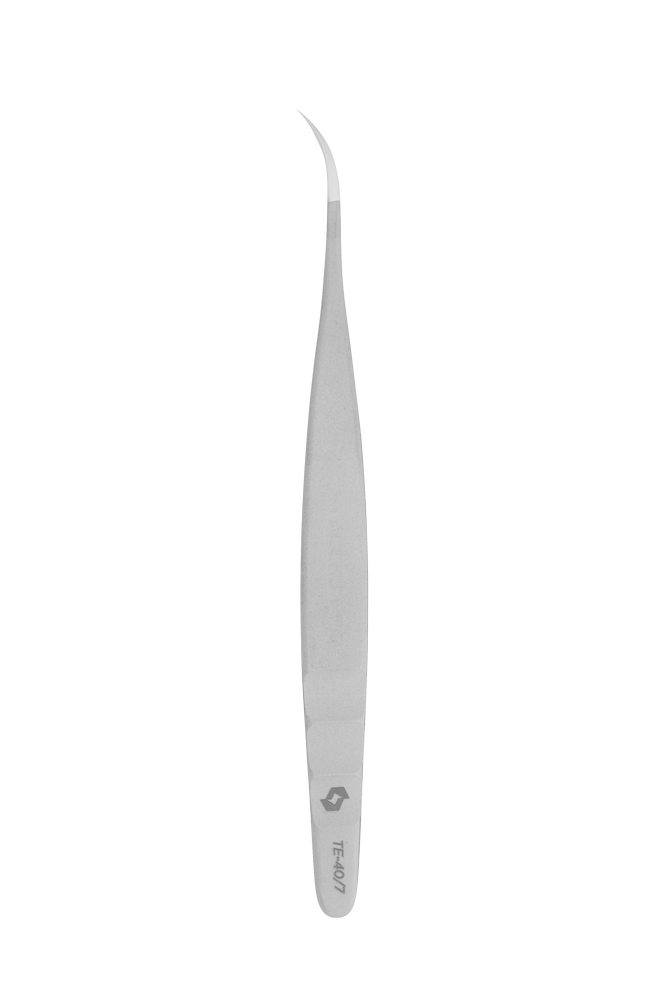 Professional eyelash tweezers EXPERT 40 TYPE 7 (curved)- TE-40/7