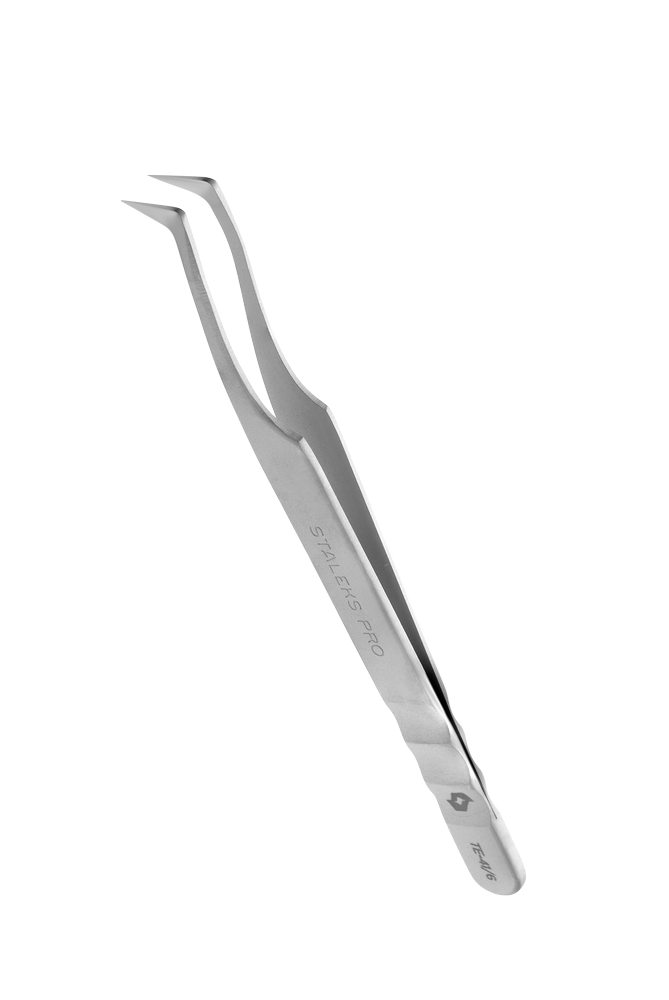 Professional eyelash tweezers EXPERT 41 TYPE 6 (curved tweezers for volume extension,75′) TE-41/6