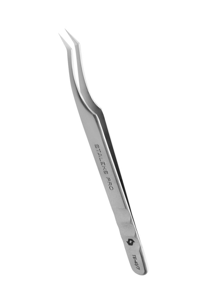Professional eyelash tweezers EXPERT 41 TYPE 7 (L-shaped,30′) TE-41/7