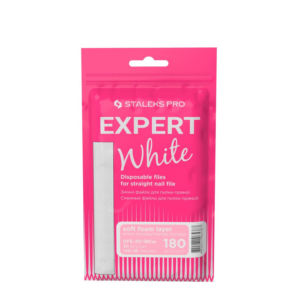 Disposable files for straight nail file (soft base) EXPERT 20 (30 pcs) -DFE-20