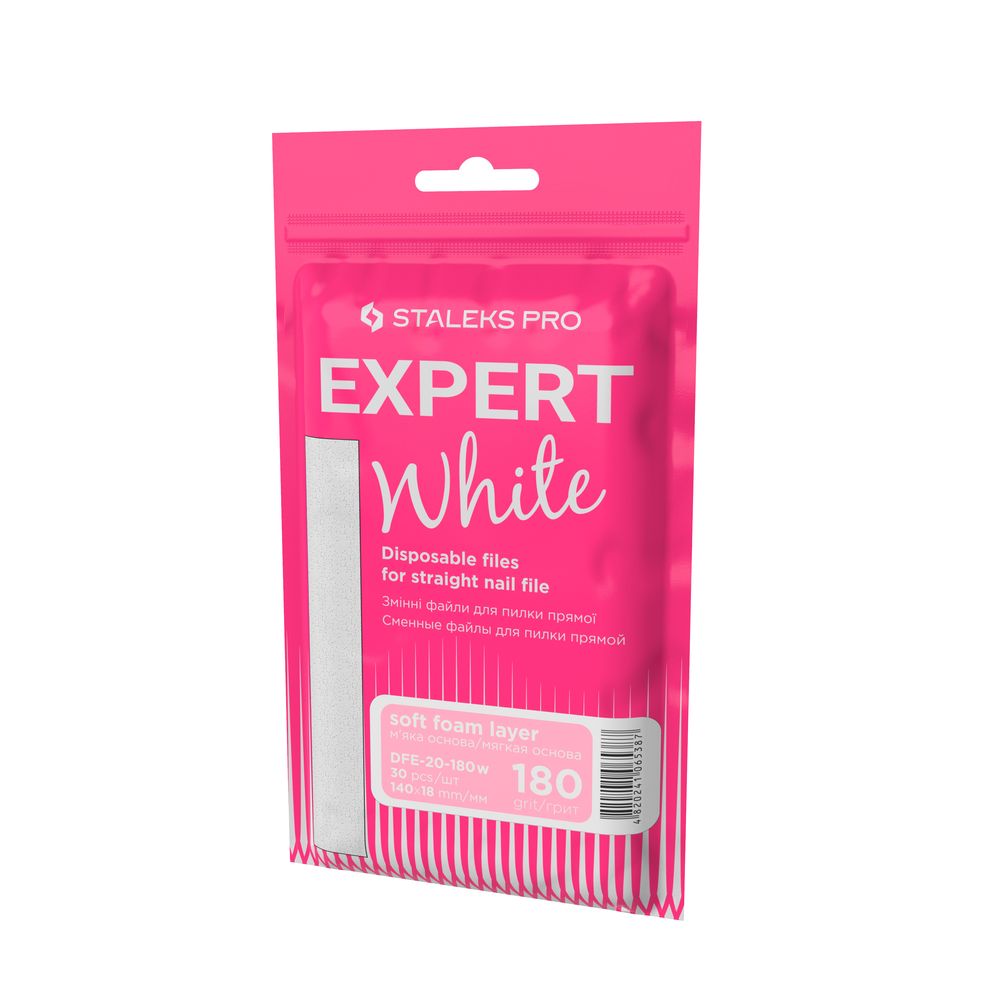 Disposable files for straight nail file (soft base) EXPERT 20 (30 pcs) -DFE-20