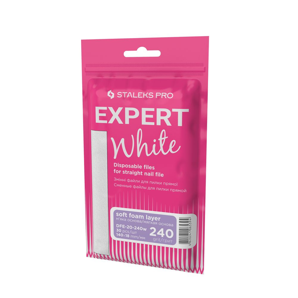 Disposable files for straight nail file (soft base) EXPERT 20 (30 pcs) -DFE-20