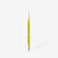 Manicure Pusher With Silicone Handle "Yellow" UNIQ 11 TYPE 2 (Slanted Pusher + Ring) PQ-11/2y STALEKS