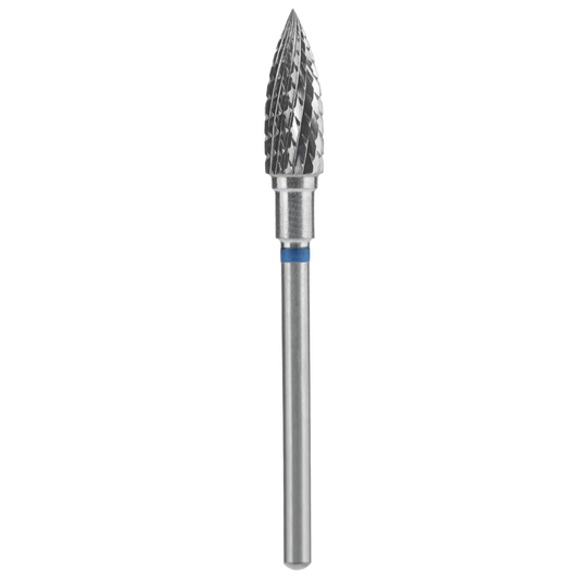 Carbide nail drill bit, "flame", blue, head diameter 5 mm / working part 13,5 mm (#210) - FT10B050/13.5