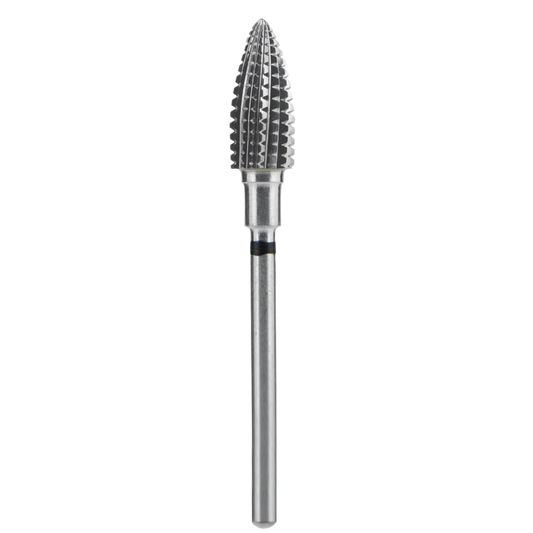 Carbide nail drill bit, "pine cone", black hard, head diameter 6 mm / working part 14 mm  (#211)-FT110H060/14