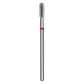 Diamond nail drill bit, "cylinder", red, head diameter 2.3/6.5mm -FA30R023/6.5