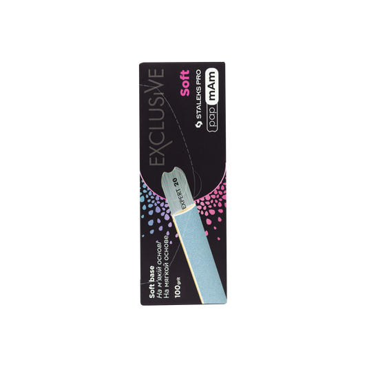 Disposable papmAm files for straight nail file (soft base) EXCLUSIVE 20 100 grit (30 pcs) - DFCX-20