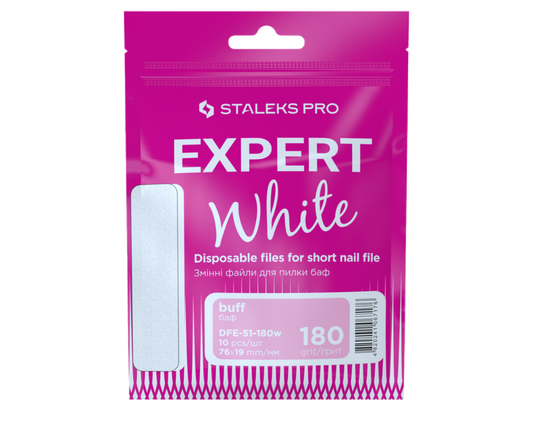 Disposable White Files For Short Nail File (Grinding File) EXPERT 51 (10 Pcs) -DFE-51