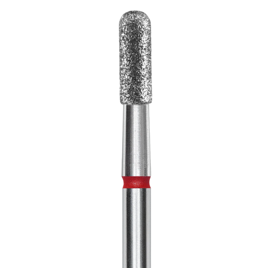 Diamond nail drill bit, "cylinder", red, head diameter 2.3/6.5mm -FA30R023/6.5