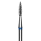 Diamond nail drill bit, pointed "flame", blue, head diameter 1.8mm/8mm -FA11B018/8