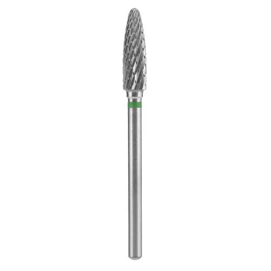 Carbide nail drill bit, "corn", green, head diameter 4 mm / working part 14 mm (#207) -FT90G040/14