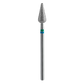 Diamond Nail Drill Bit Duo, "Pointed Pear", Blue-Green, EXPERT Head Diameter 5/12 mm -FA100BG050/12